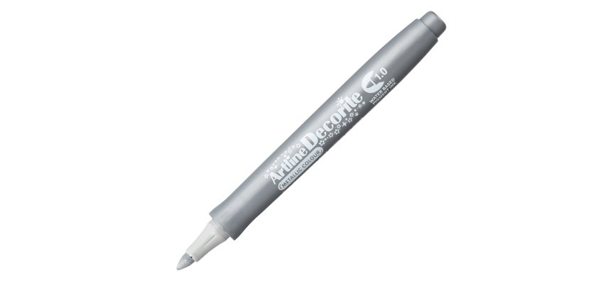 Marcatore Decorite - punta tonda - 1.0 mm - argento - Artline