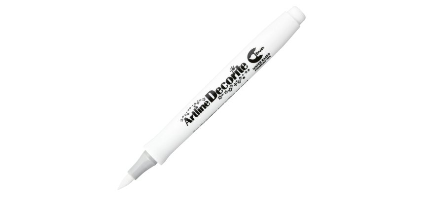 Marcatore Decorite - punta pennello - bianco - Artline