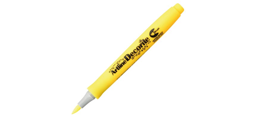 Marcatore Decorite - punta pennello - giallo - Artline