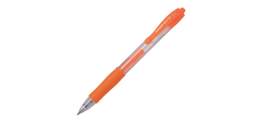 Roller gel a scatto G-2 - punta 0,7mm - arancio neon - Pilot