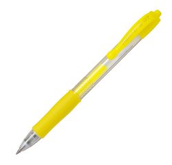 Roller gel a scatto G-2 - punta 0,7mm - giallo neon - Pilot