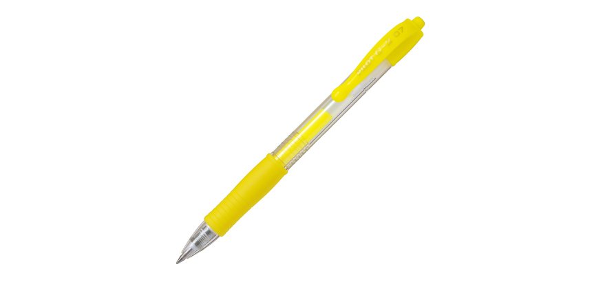 Roller gel a scatto G-2 - punta 0,7mm - giallo neon - Pilot
