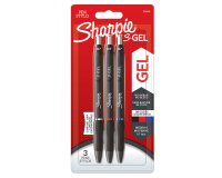 Penna gel a scatto - 0.7 mm - nero/blu/rosso - Sharpie - conf. 3 pezzi
