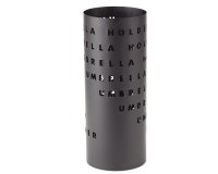 Portaombrelli - diametro 18 cm - H 46 cm - metallo verniciato - fantasia lettere - nero - King collection