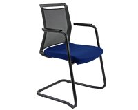 Seduta attesa Light LLS - con braccioli inclusi - blu/nero - Unisit