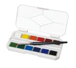 Acquerelli On the Go - DOM - conf. 12 pezzi + pennello + tavolozza