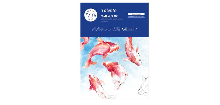 Carta per acquarello Talento - A3 - 300 gr/m2 - MUSA - conf. 10 fogli