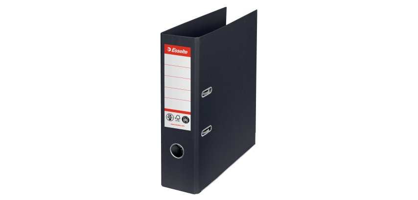 Registratore a leva - CO2 neutral - A4 - dorso 75 mm - nero - Esselte