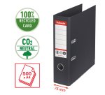 Registratore a leva - CO2 neutral - dorso 75 mm - nero - Esselte