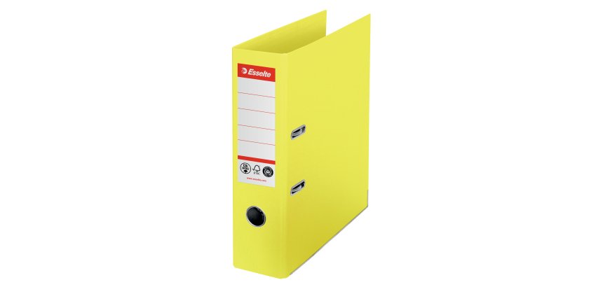 Registratore a leva - CO2 neutral - A4 - dorso 75 mm - giallo - Esselte