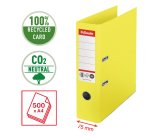 Registratore a leva - CO2 neutral - A4 - dorso 75 mm - giallo - Esselte