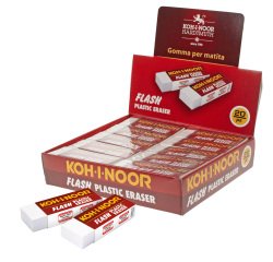Gomma Flash - in vinile - bianco - Koh.I.Noor - conf. 20 pezzi