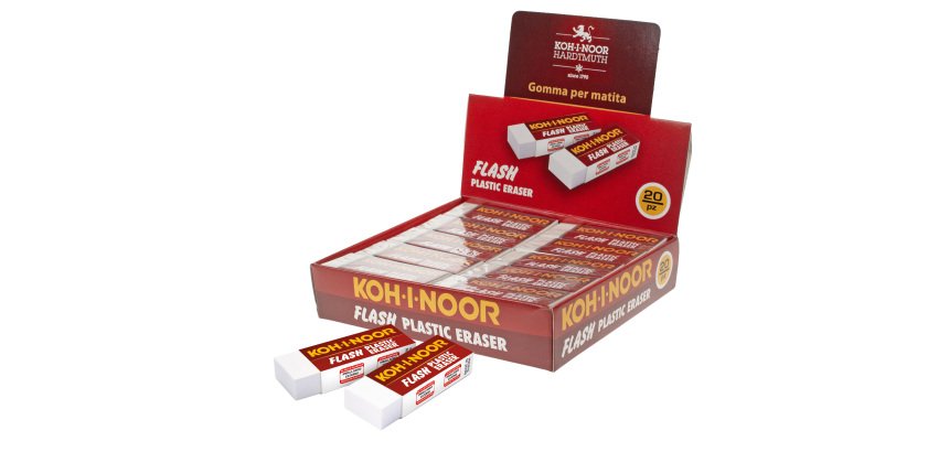 Gomma Flash - in vinile - bianco - Koh.I.Noor - conf. 20 pezzi