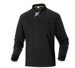 Polo a maniche lunghe Deltaplus Turino, nero