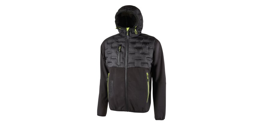 Giacca ibrida U-Power Spock, nero/giallo