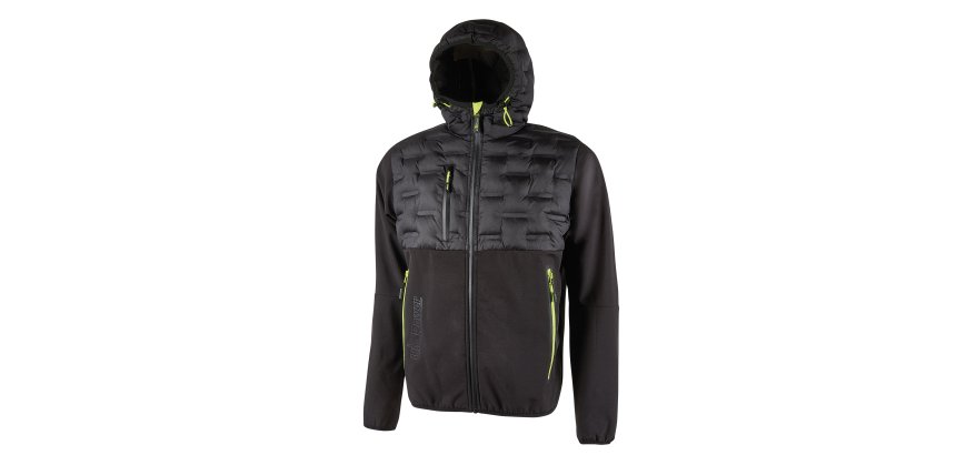 Giacca ibrida U-Power Spock, nero/giallo