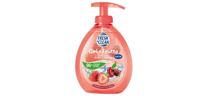 Sapone Gel - liquido - fragola/ciliegia - 300 ml - Fresh&Clean