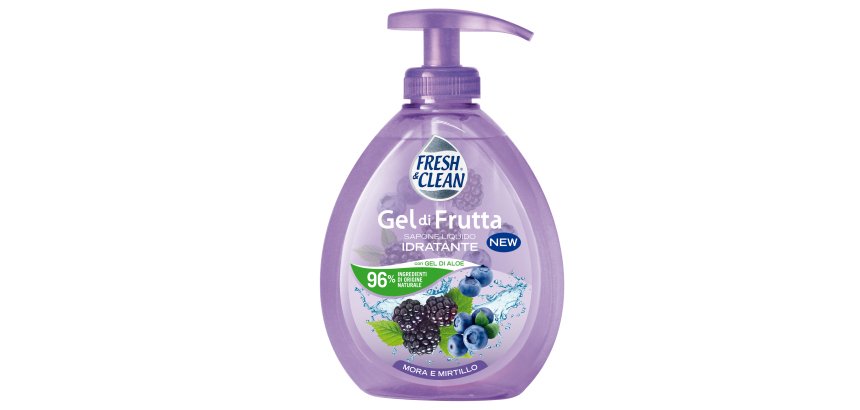 Sapone Gel - liquido - mora/mirtillo - 300 ml - Fresh&Clean