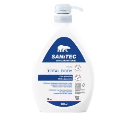Sapone Total Body - con glicerina - dispenser 1 L - tè verde - Sanitec