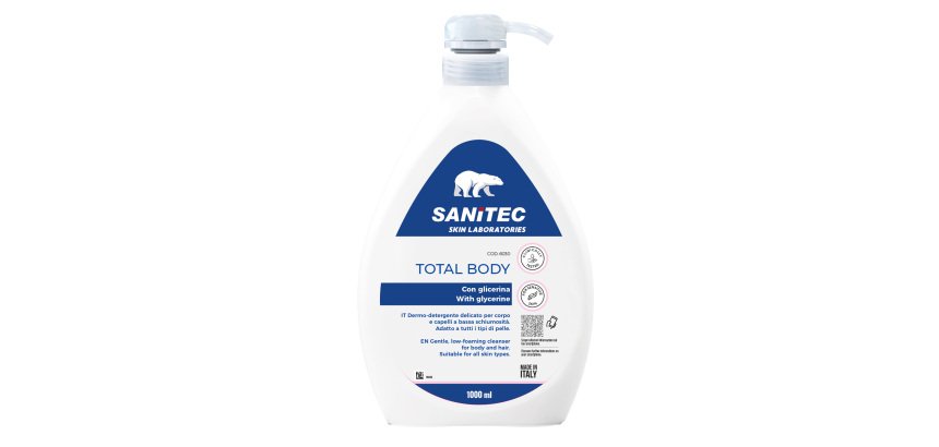 Sapone Total Body - con glicerina - dispenser 1 L - Sanitec