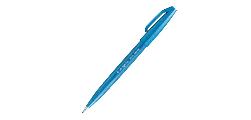 Pennarello Brush Sign Pen - azzurro - Pentel