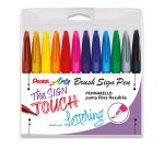 Pennarello Brush Sign Pen - colori assortiti - Pentel - conf. 12 pezzi