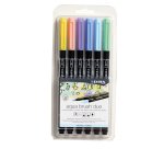 Pennarello Aqua Brush Duo - colori pastel - Lyra - conf. 6 pezzi