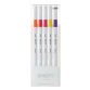 Fineliner Emott - tratto 0.4 mm - colori assortiti passion - Uni Mitsubishi - conf. 5 pezzi