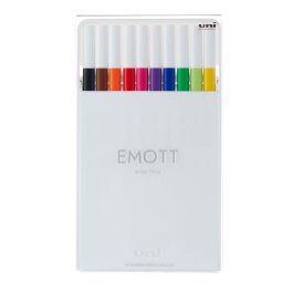 Fineliner Emott - tratto 0.4 mm - colori assortiti standard - Uni Mitsubishi - conf. 10 pezzi