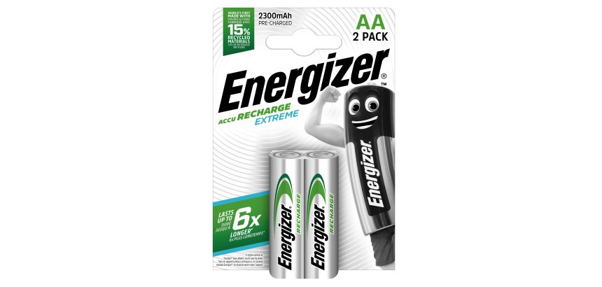 Pila stilo AA - 1,2V - Extreme - ricaricabili - Energizer - blister 2 pezzi