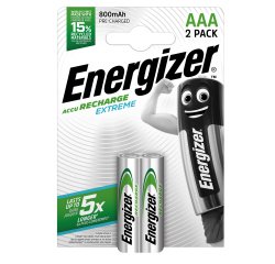 Pila ministilo AAA - 1,2V - Extreme - ricaricabili - Energizer - blister 2 pezzi