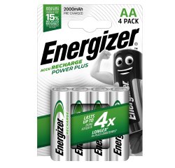 Pila stilo AA - 1,2V - Power Plus - ricaricabili - Energizer - blister 4 pezzi