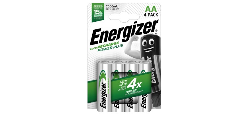 Pila stilo AA - 1,2V - Power Plus - ricaricabili - Energizer - blister 4 pezzi