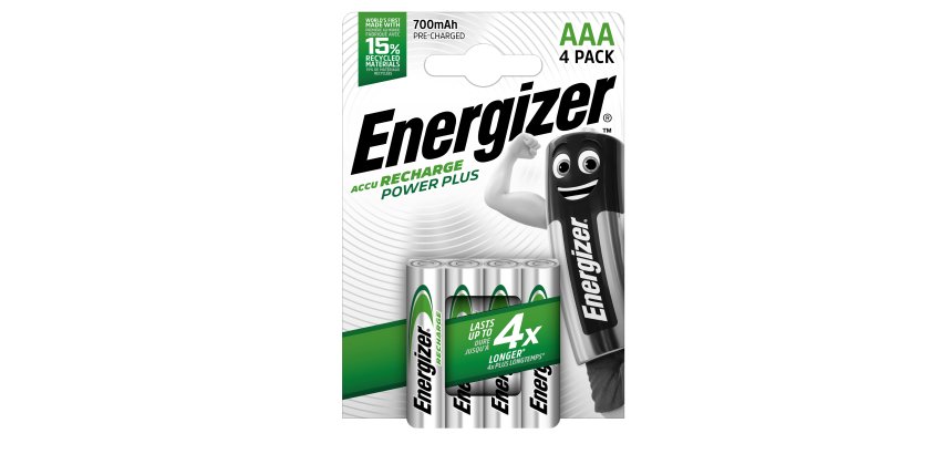 Pila ministilo AAA - 1,2V - Power Plus - ricaricabili - Energizer - blister 4 pezzi