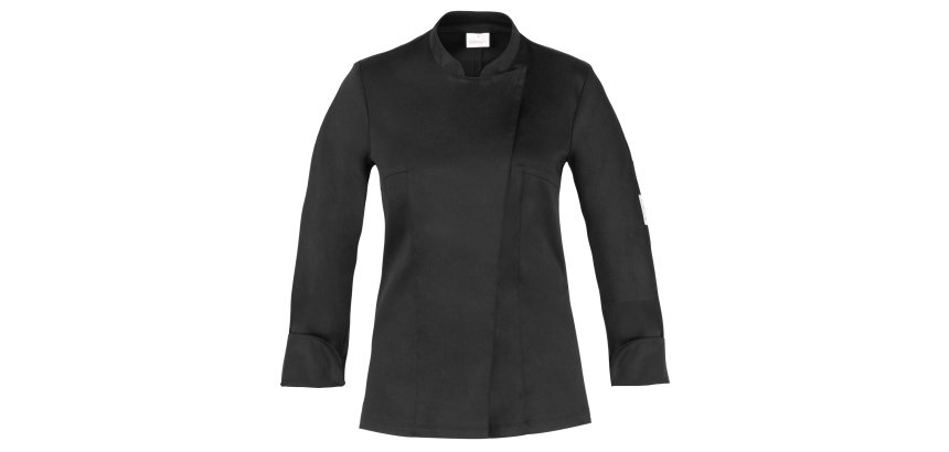 Giacca cuoco Celine - da donna - manica lunga - taglia M - nero - Giblor's