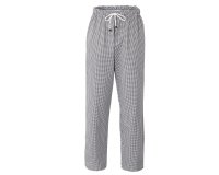 Pantalone cuoco Plutone - unisex - taglia L - bianco/quadretti neri - Giblor's