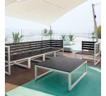 Poltrona Salotto Quick - angolare destro - 66 x 70 x 70 cm - alluminio/legno - King Collection