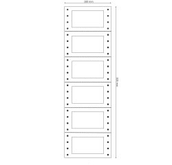 Etichette adesive a modulo continuo TT956 - in carta - corsia singola - permanenti - 64 x 34 mm - 6 et/fg - 200 fogli - bianco - Markin