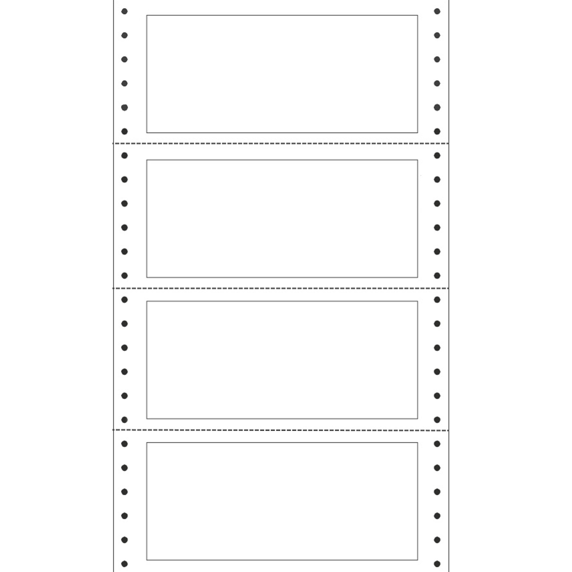 Carta In Modulo Continuo - 37,5 X 11 " - 60 Gr - Piste Staccabili Bianco Sabacart Conf. 2000 Fogli 1 - 9