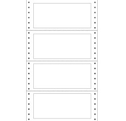 Etichette adesive a modulo continuo TT951 - in carta - corsia singola - permanenti - 140 x 60 mm - 4 et/fg - 100 fogli - bianco - Markin