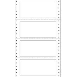 Etichette adesive a modulo continuo TT951 - in carta - corsia singola - permanenti - 140 x 60 mm - 4 et/fg - 100 fogli - bianco - Markin