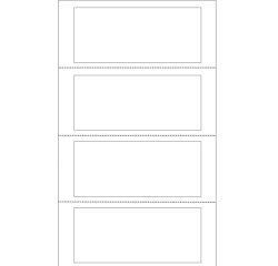 Etichette adesive a modulo continuo TT951-2 - in carta - corsia singola - permanenti - 140 x 60 mm - 4 et/fg - 100 fogli - bianco - Markin