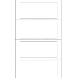 Etichette adesive a modulo continuo TT951-2 - in carta - corsia singola - permanenti - 140 x 60 mm - 4 et/fg - 100 fogli - bianco - Markin