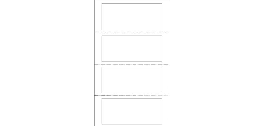 Etichette adesive a modulo continuo TT951-2 - in carta - corsia singola - permanenti - 140 x 60 mm - 4 et/fg - 100 fogli - bianco - Markin