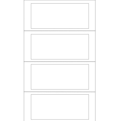 Etichette adesive a modulo continuo TT951-2 - in carta - corsia singola - permanenti - 140 x 60 mm - 4 et/fg - 100 fogli - bianco - Markin