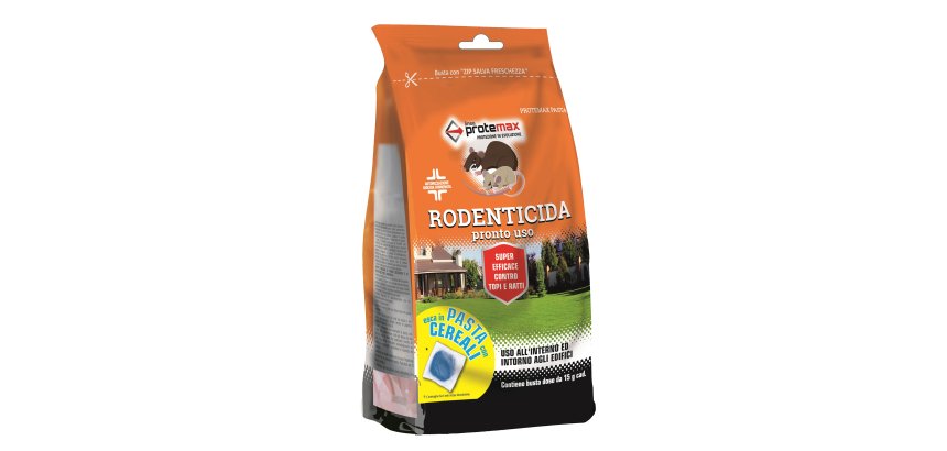 Busta rodenticida - 150 gr - pasta blu - Protemax