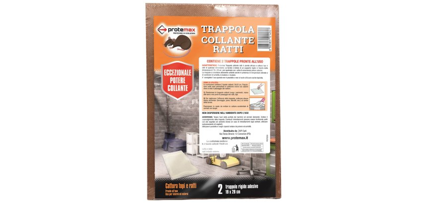 Tavole collanti per ratti - Protemax - blister 2 pezzi