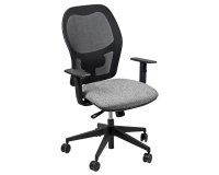 Seduta operativa Hubble HUHU - tessuto Eco - braccioli regolabili - grigio chiaro - Unisit