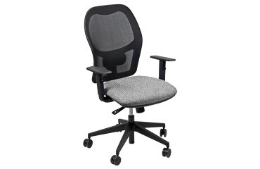 Seduta operativa Hubble HUHU - 4 blocchi - con braccioli regolabili - grigio chiaro - Unisit