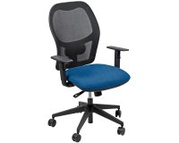 Seduta operativa Hubble HUHU - tessuto Target - braccioli regolabili - blu - Unisit